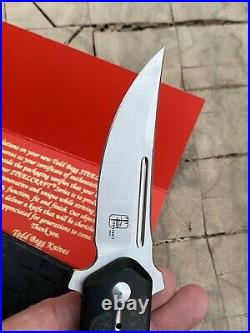 Todd Begg Kwaiken 3/4 Flipper Folder Steelcraft Series Black Ti & Carbon Fiber