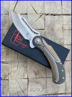 Todd Begg Steelcraft Knives Field Marshall Flipper Folding Pocket Knife Bronze