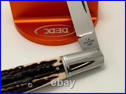 Todd T. A. Davison Stag Handle Barlow Spear Point Blade A2 Steel Knife