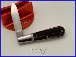 Todd T. A. Davison Stag Handle Barlow Spear Point Blade A2 Steel Knife