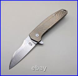 Tom Krein Midtech Shard Frame Lock Knife Titanium (3.375 Stonewash) USA