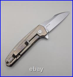 Tom Krein Midtech Shard Frame Lock Knife Titanium (3.375 Stonewash) USA