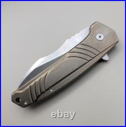 Tom Krein Midtech Shard Frame Lock Knife Titanium (3.375 Stonewash) USA