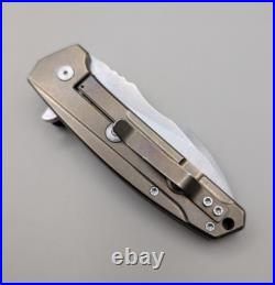 Tom Krein Midtech Shard Frame Lock Knife Titanium (3.375 Stonewash) USA