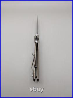 Tom Krein Midtech Shard Frame Lock Knife Titanium (3.375 Stonewash) USA