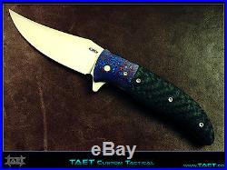 Tom Mayo Custom Timascus Dress Persian Flipper / Folding Knife