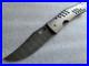 Tom Mayo XL Moran Bowie, Fireball Damascus Blade, Mayo Holes, 4.25 Knife