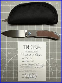 Trevor Burger Custom Knife Urban XL #013 M390, Micarta Inlay, Titanium