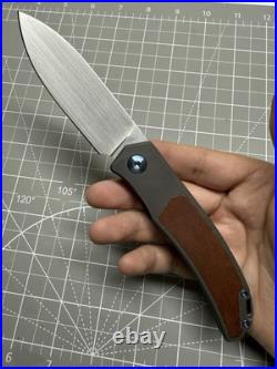 Trevor Burger Custom Knife Urban XL #013 M390, Micarta Inlay, Titanium
