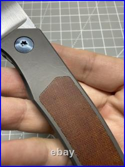 Trevor Burger Custom Knife Urban XL #013 M390, Micarta Inlay, Titanium