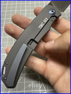 Trevor Burger Custom Knife Urban XL #013 M390, Micarta Inlay, Titanium