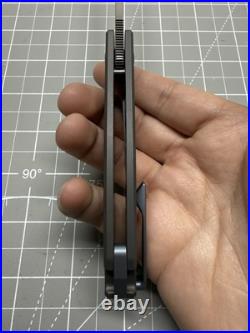 Trevor Burger Custom Knife Urban XL #013 M390, Micarta Inlay, Titanium