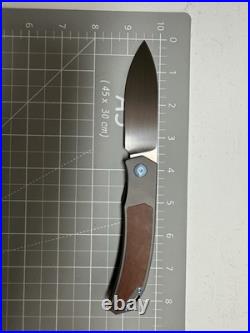 Trevor Burger Custom Knife Urban XL #013 M390, Micarta Inlay, Titanium