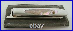 Tro Knives Tom Overeynder Custom Silver & Abalone Folding Frame Knife! S/n 004