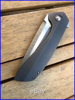 Tuff Knives Geoff Blauvelt One Off Custom Catalyst Mokume Titanium Flipper