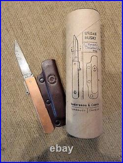 Urban Husky Copper Damasteel Damascus Pocket Knife