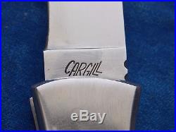 Very Rare Bob Cargill Custom Slide Bolster Lock Folding Knife Stidham Estate