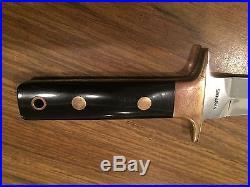 Vintage Al Mar Boot Knife Seki Japan Amazing Handle And Brass 6 1/2