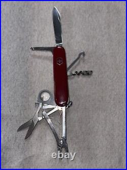 Victorinox Swiss Army Knife 91mm Yeoman Mechanic Red #2, Plus Scales Custom Made