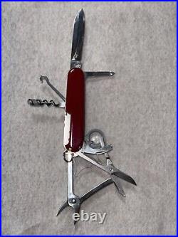 Victorinox Swiss Army Knife 91mm Yeoman Mechanic Red #2, Plus Scales Custom Made