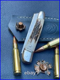 Vincenzo Balistreri Custom Stag Rwl 34 Serpentine Lambsfoot Knife Exquisite Work