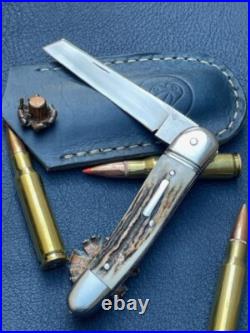 Vincenzo Balistreri Custom Stag Rwl 34 Serpentine Lambsfoot Knife Exquisite Work