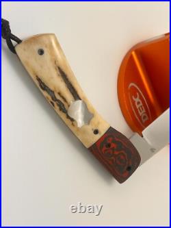 Vincenzo Balistreri Custom Stag Rwl 34 Stag Mars Pearl Shield Knife Very Nice