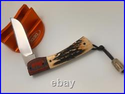 Vincenzo Balistreri Custom Stag Rwl 34 Stag Mars Pearl Shield Knife Very Nice
