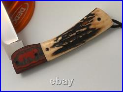 Vincenzo Balistreri Custom Stag Rwl 34 Stag Mars Pearl Shield Knife Very Nice