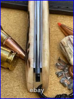 Vincenzo Balistreri Custom Stag Rwl 34 Stag Mars Pearl Shield Knife Very Nice