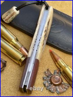 Vincenzo Balistreri Custom Stag Rwl 34 Stag Mars Pearl Shield Knife Very Nice