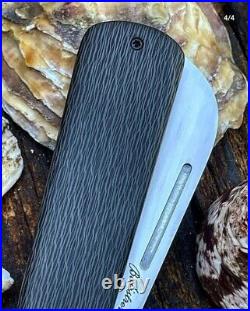 Vincenzo Balistreri Napoleon Custom Slipjoint Knife Side Cut Fat Carbon