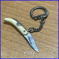 Vintage 1960's French Mini Corne Blonde Inox Keychain PocketKnife