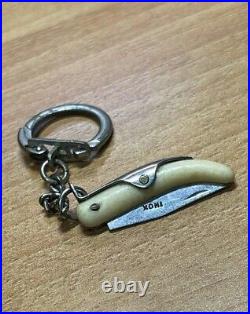 Vintage 1960's French Mini Corne Blonde Inox Keychain PocketKnife