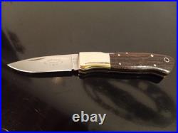Vintage 80's J. M. G. Handmade 4'' Pocketknife. Marado wood. Nickel-silver. Japan