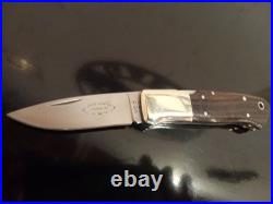 Vintage 80's J. M. G. Handmade 4'' Pocketknife. Marado wood. Nickel-silver. Japan