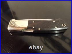 Vintage 80's J. M. G. Handmade 4'' Pocketknife. Marado wood. Nickel-silver. Japan