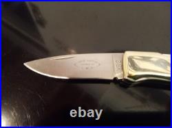 Vintage 80's J. M. G. Handmade 4'' Pocketknife. Marado wood. Nickel-silver. Japan
