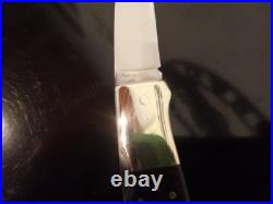Vintage 80's J. M. G. Handmade 4'' Pocketknife. Marado wood. Nickel-silver. Japan