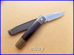 Vintage Barry Wood MK 2 Special Custom Folding Knife Rare Beryllium Copper