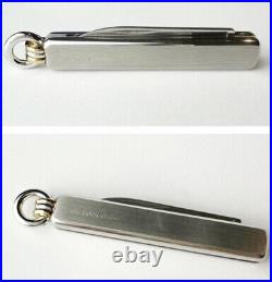 Vintage CARTIER must de Cartier Stamped Key Chain Pen Pocket Knife 1989