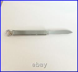 Vintage CARTIER must de Cartier Stamped Key Chain Pen Pocket Knife 1989