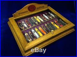 Vintage Case Pocket Knife Display Case Collectors Antique Counter Top Display