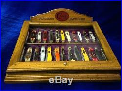 Vintage Case Pocket Knife Display Case Collectors Antique Counter Top Display