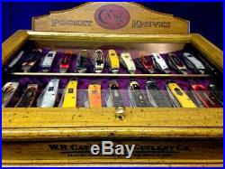 Vintage Case Pocket Knife Display Case Collectors Antique Counter Top Display