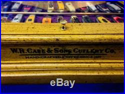 Vintage Case Pocket Knife Display Case Collectors Antique Counter Top Display