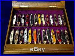Vintage Case Pocket Knife Display Case Collectors Antique Counter Top Display