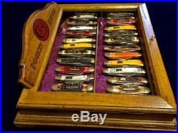 Vintage Case Pocket Knife Display Case Collectors Antique Counter Top Display