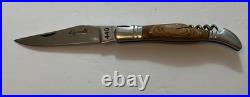 Vintage Laguiole Steel Pocket Hunting Camping Outdoor Fishing Knife W. Corkscrew