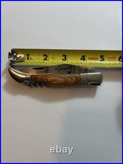 Vintage Laguiole Steel Pocket Hunting Camping Outdoor Fishing Knife W. Corkscrew